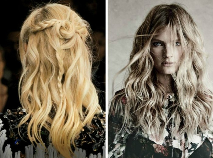 Decore com tranças ou cabelo com volume