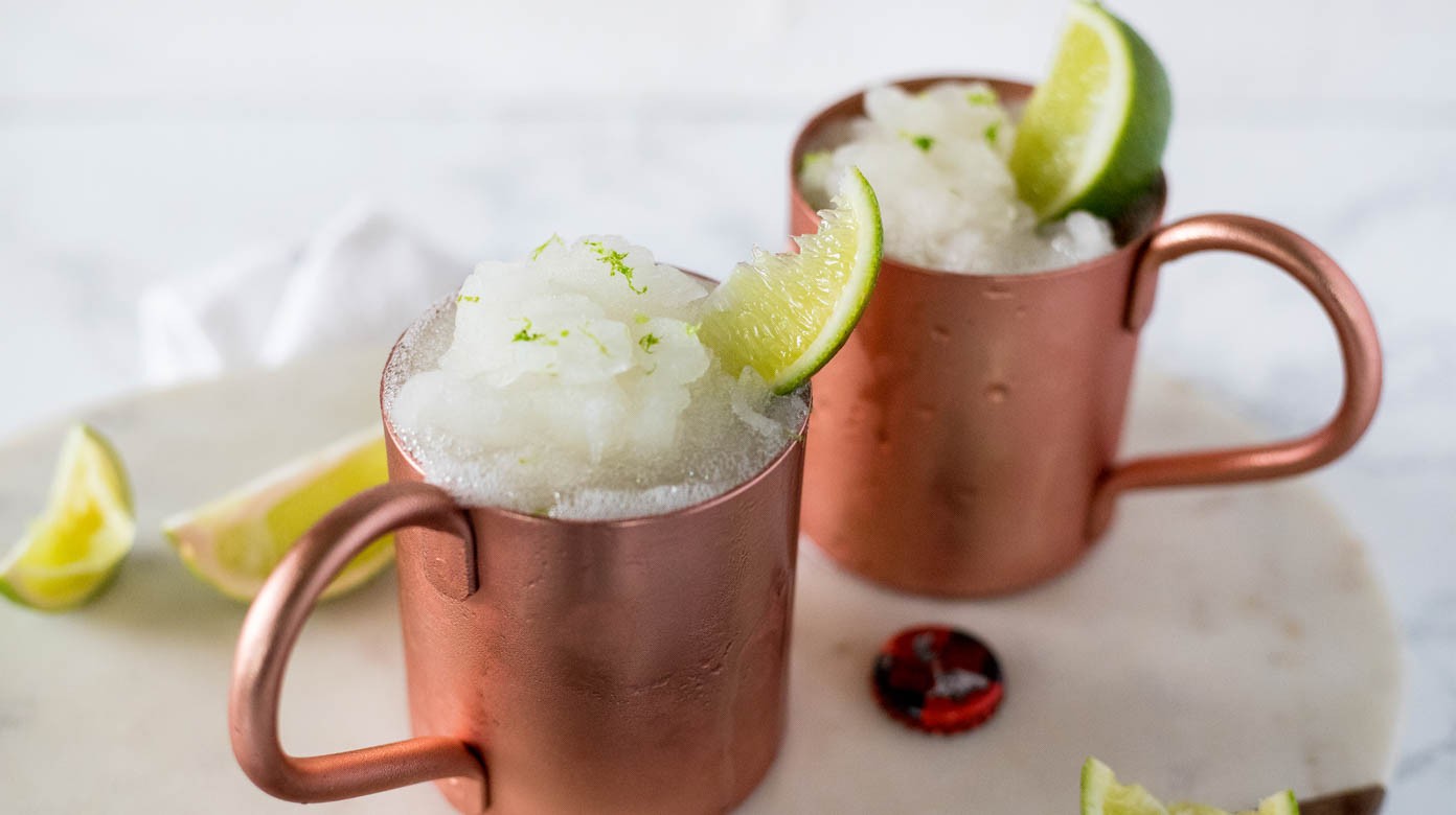 Coquetel Congelado com Vodka Summer Slush Ice Moscow Mule