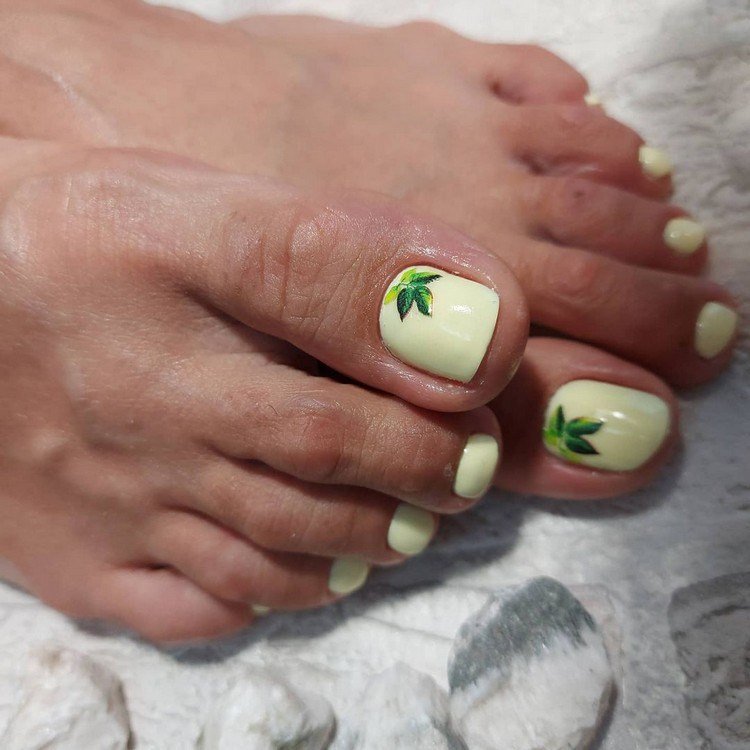 Faça sua própria pedicure Linda cor das unhas dos pés para o verão