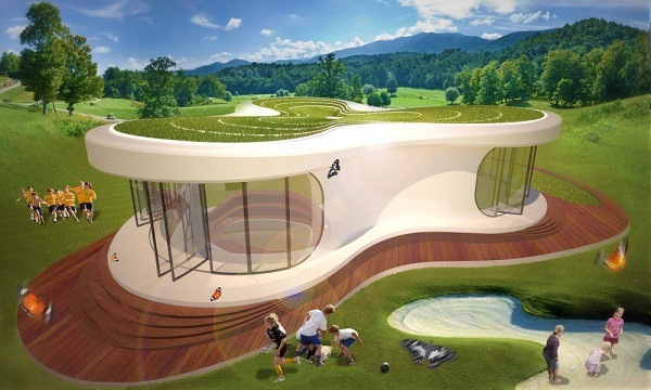 sala de aula futurística - design exterior moderno