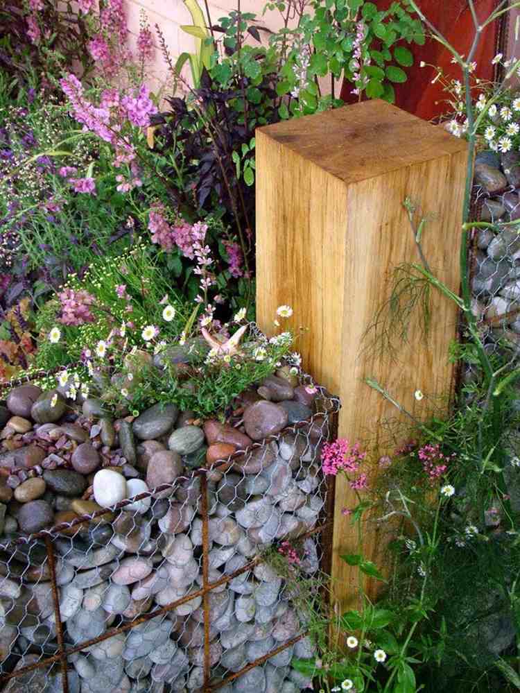 Gabião-parede-jardim-design-verde-rio-pedras-decoração-jardim-decoração