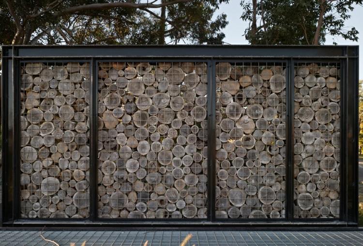 ideias de cerca de gabião de madeira construção de metal eficaz