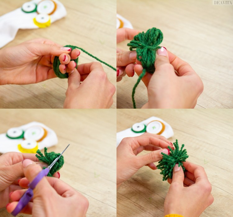 pom poms tinker instruções fotos