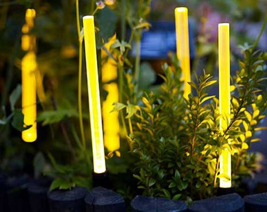 Luzes de jardim ideias de design de painéis solares