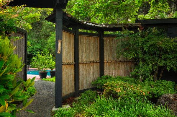 componentes interessantes de cerca de bambu natural impressionam