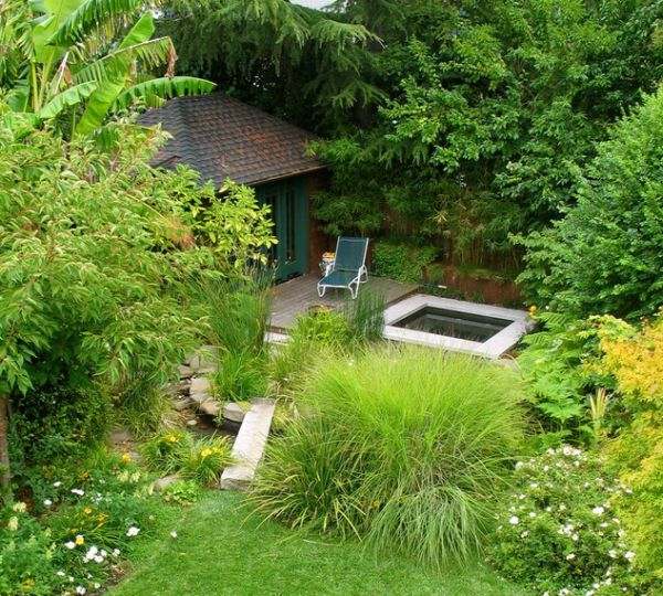 Ideias de design de jardim estilo japão céu peça parte casa