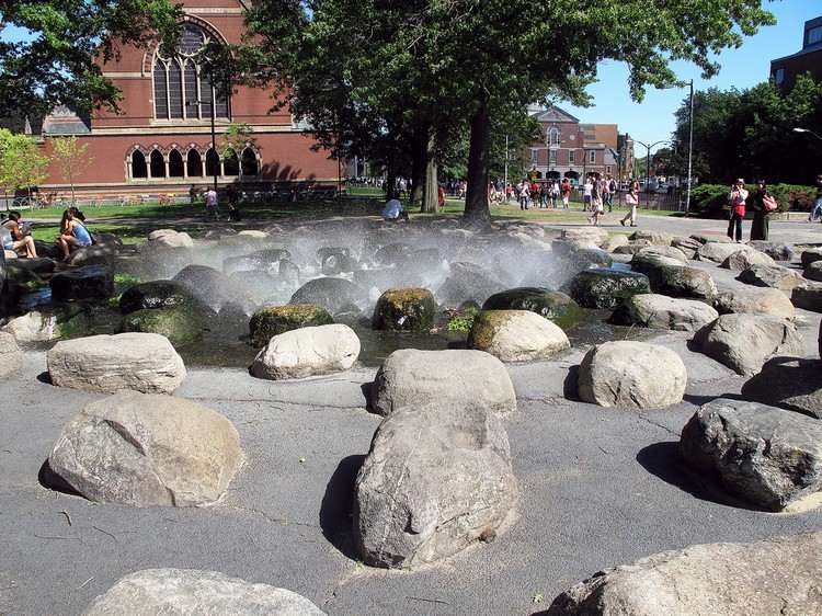 Boulder Fountain EUA Harvard University Landscaping Stones