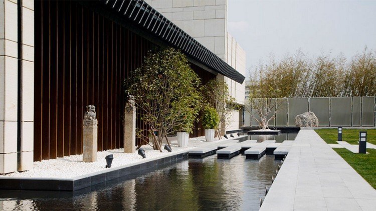 ideias modernas jardinagem e paisagismo pedregulhos cascalho china