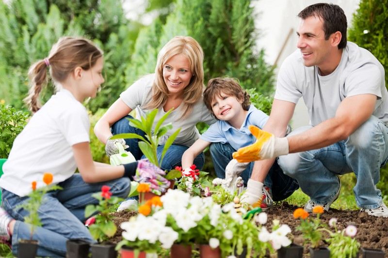 A jardinagem torna mais fácil para as famílias organizarem dicas