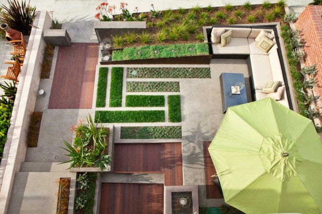 Ideias de design para bancada de terraço na cobertura paisagismo