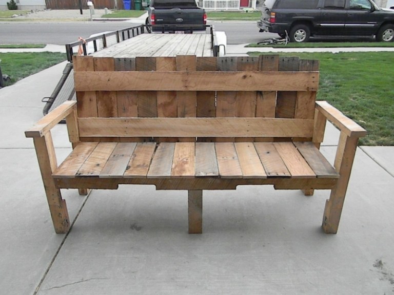 banco de jardim de paletes de madeira construa você mesmo móveis rústicos