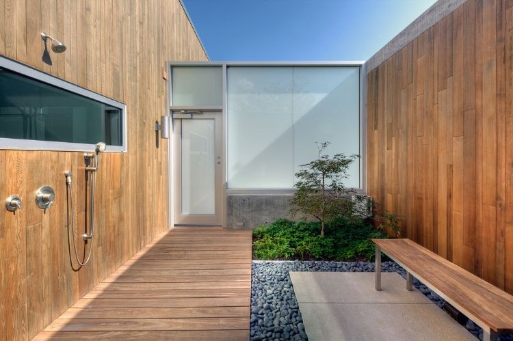 construir seu próprio jardim chuveiro externo jardim jardim externo deck deck quarto principal projeto diy minimalista moderno
