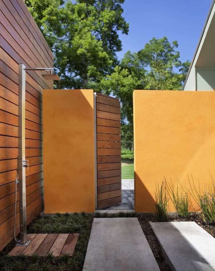 construa seu próprio jardim chuveiro externo jardim jardim área externa terraço projeto diy árvore da natureza concreto de aço inoxidável pedra de pavimentação