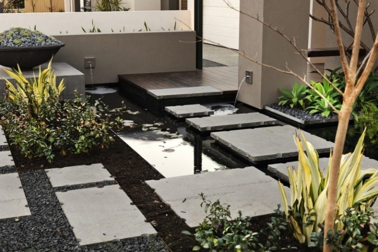 Ideias para jardins - lugares favoritos - lago com jardim - moderno - zona de pântano