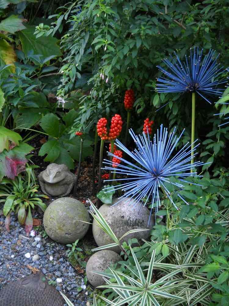 Faça o seu próprio plugue de jardim em bastões - flores - roxo