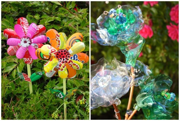 jardim-plug-faça-você-mesmo-garrafa-de-flores de plástico