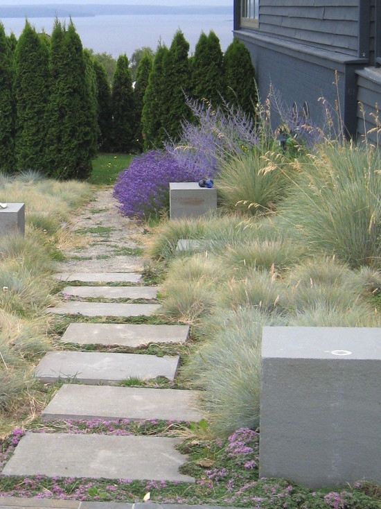 Ideias de pedras de concreto para construir caminhos de jardim