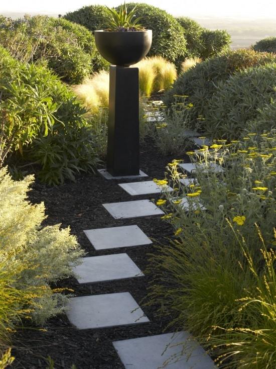 design-escultura ideias-caminhos de jardim pavimentação de pedras-pavimentação de blocos de concreto