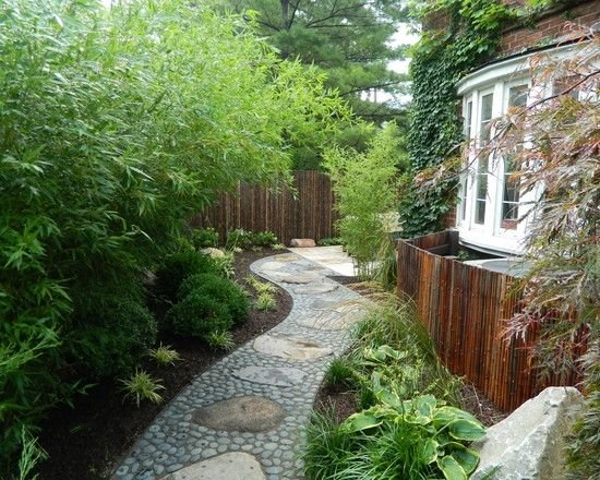 formatos de cores de pedras de caminhos de jardim curvos