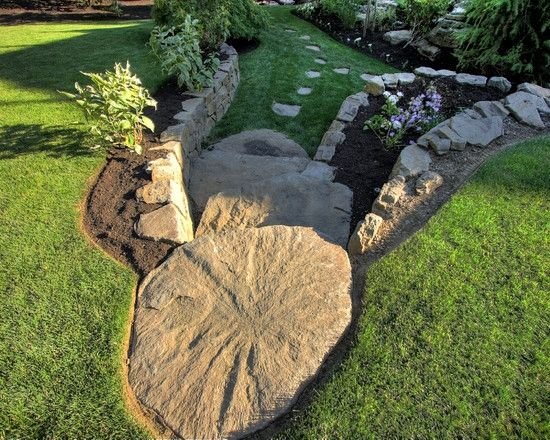 gramado em idéias de design de jardim moderno assimétrico