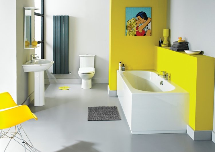 amarelo-banheiro-retro-estilo-inspiração-cadeira-eames-pôster