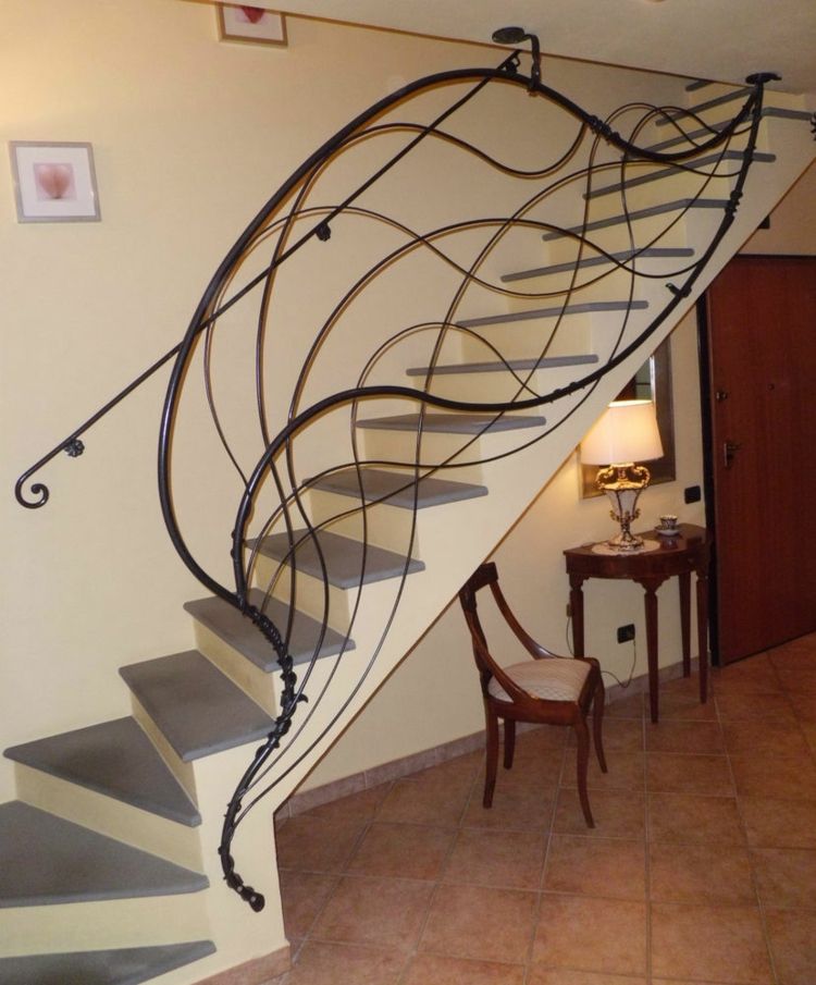 ideias para trilhos design huebsch escadas de corredor feitas à mão em ferro forjado