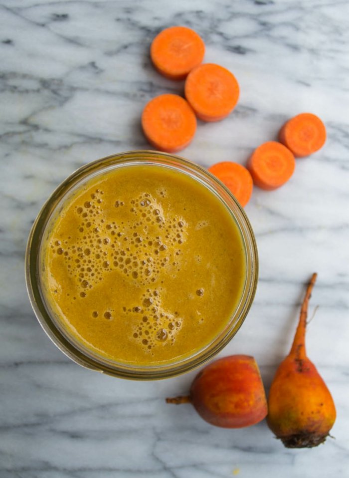 Batido de beterraba amarela batido de vegetais