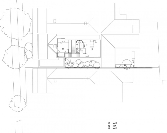 Planta da casa vitoriana Alfred Street Residence