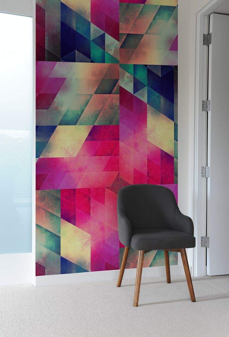 colocação de azulejos geométricos de parede design extraordinário design de parede formas padrões de parede cobrindo colorido decorativo contemporâneo