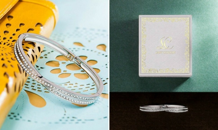 presentes para a mãe em liga de pulseira de cristal swarovski de natal