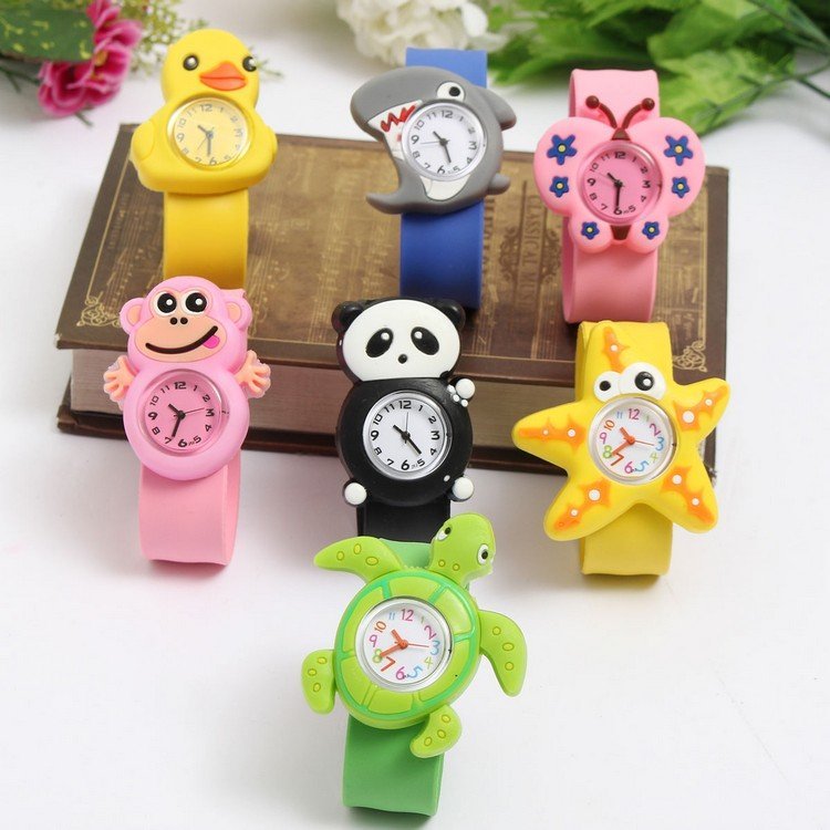 presentes-escola-crianças-relógios de pulso-animais-coloridos de volta às aulas