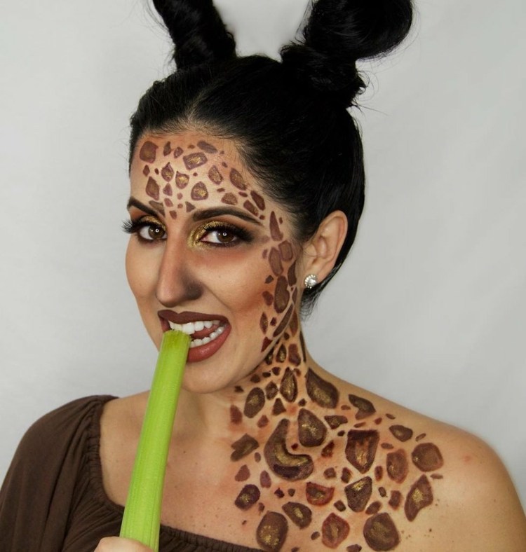 carnaval maquiagem cara girafa adulta