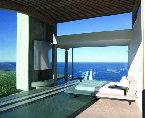 Glass House - Arquitetura Moderna da Califórnia - Vista do Mar