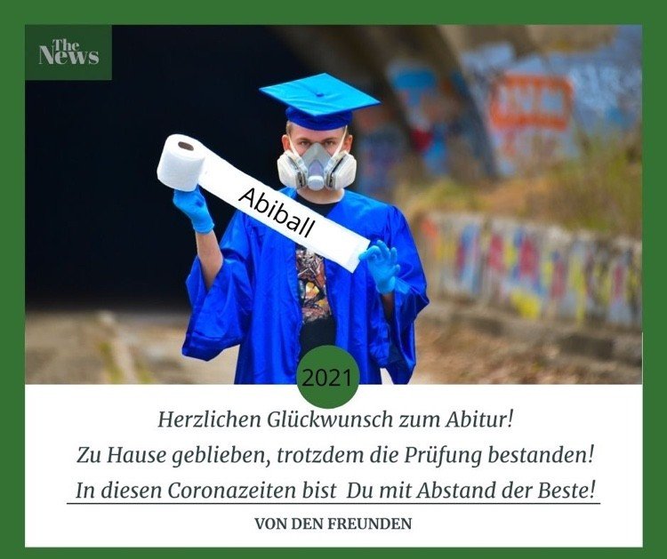Parabéns Abitur 2021 vezes Corona engraçado