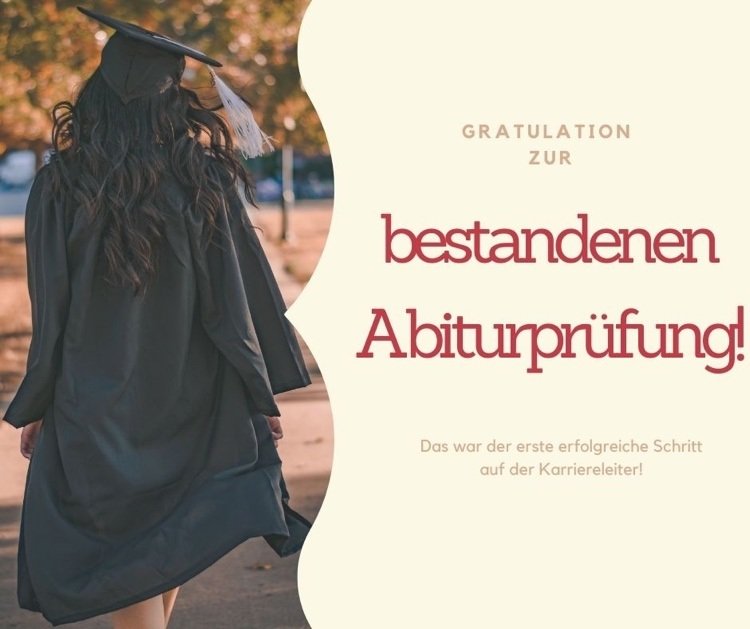 O que você deseja para os parabéns finais para a Abitur 2021