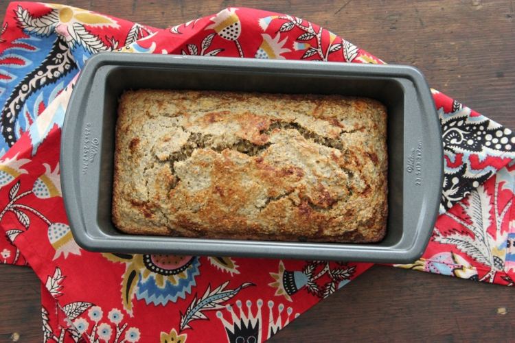 Faça você mesmo pão de banana, sementes de chia, receitas sem glúten
