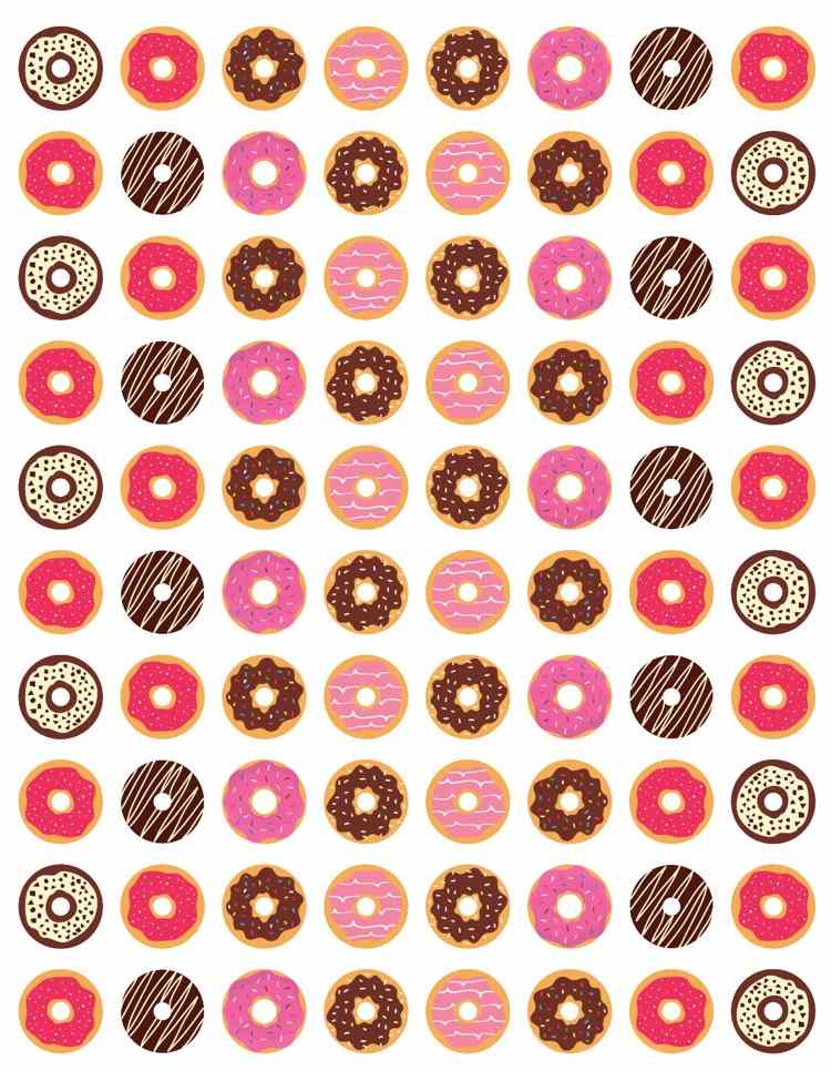 filofax-decorate-motifs-donuts-colorful-template-print