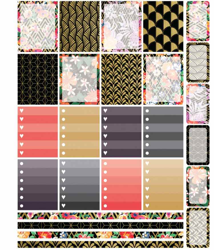 filofax-inlays-A5-black-gold-red-floral-