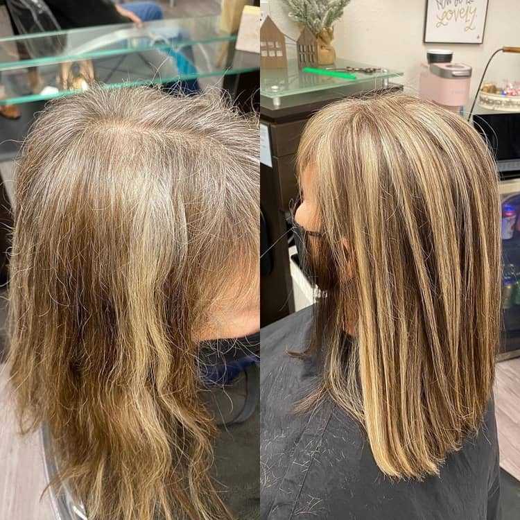 a linha do cabelo esconde as mechas dos cabelos grisalhos