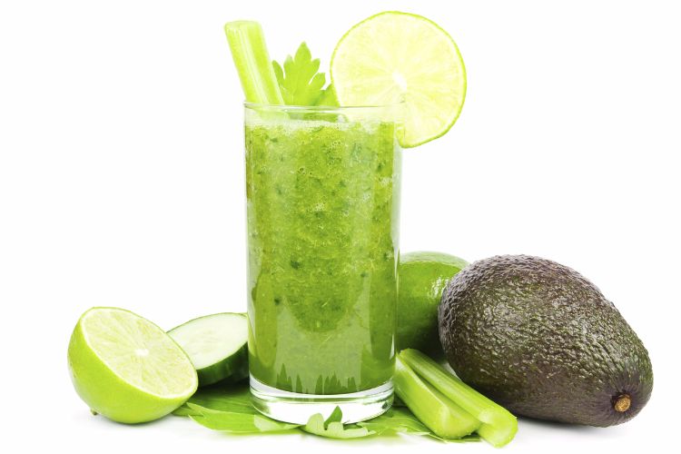 emagrecimento de vitaminas verdes dieta de baixa caloria abacate aipo