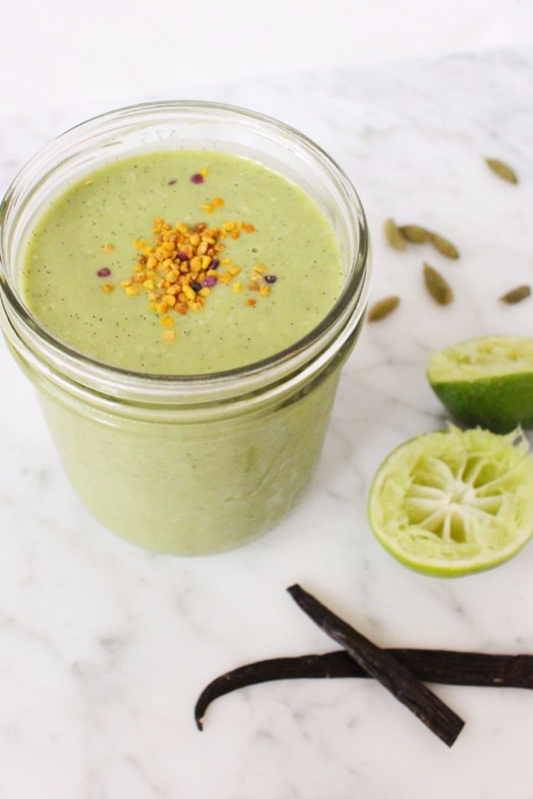 smoothies-verdes-emagrecimento-dieta de baixa caloria-lima-baunilha