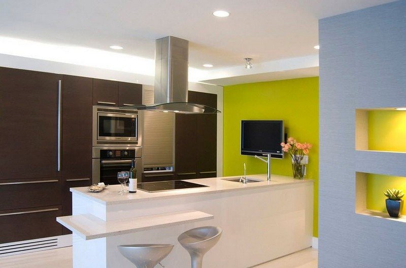 green-wall-color-black-white-kitchen-fronts-ideas