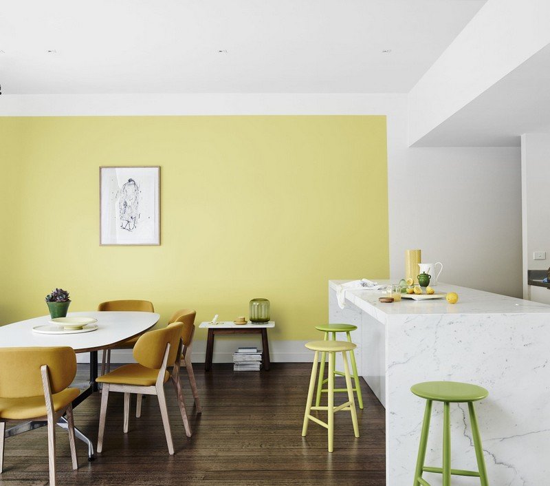 green-wall-color-yellowish-kitchen-design-ideas