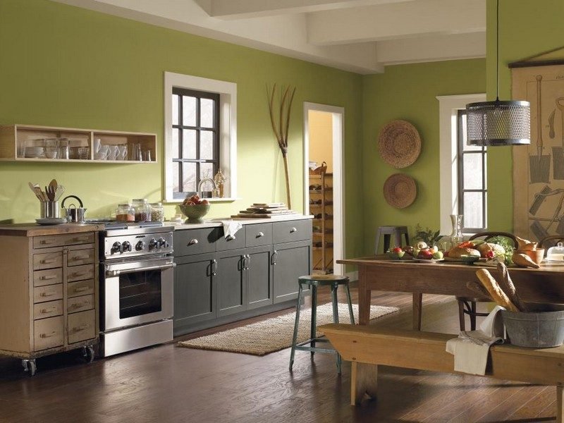 green-wall-paint-kitchen-country-style-design-ideas