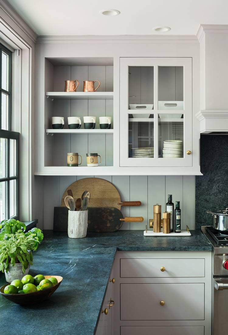 tendência em mármore verde cozinha bancada elegante clássico