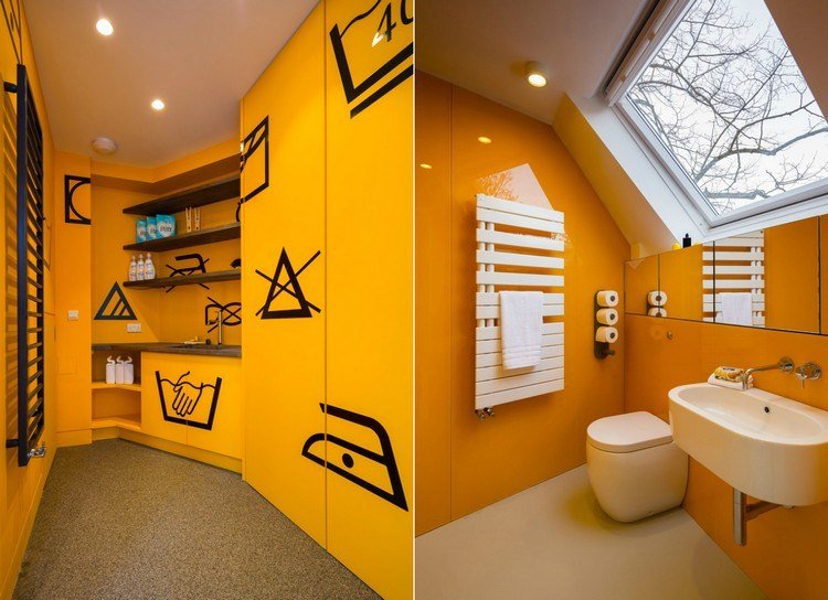 banheiro-clarabóia-laranjas-interior-parede-decalques-criativo