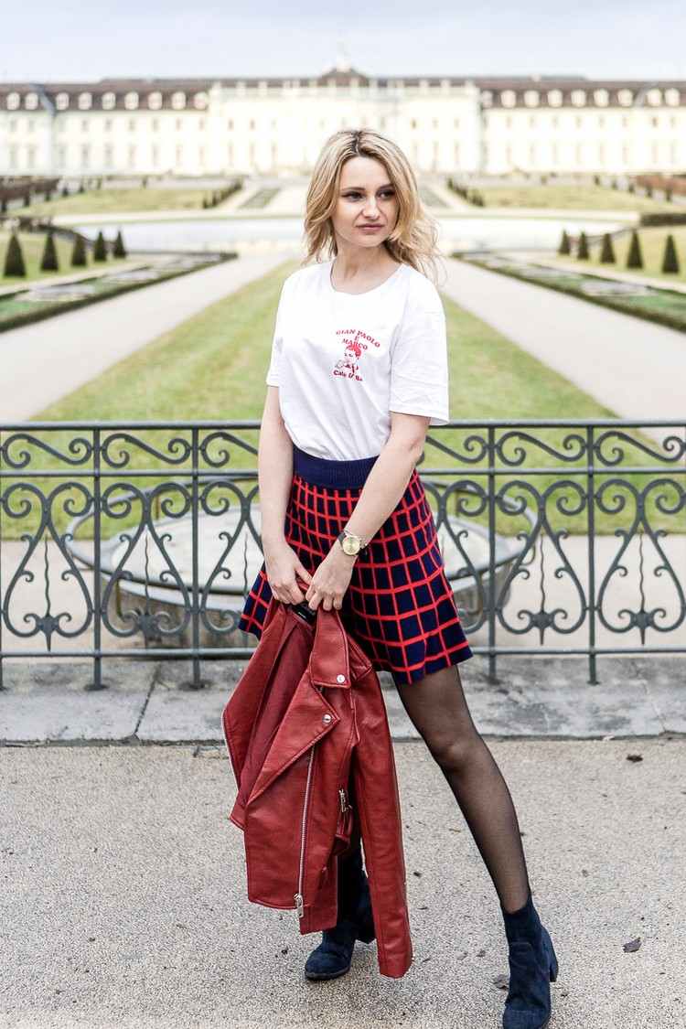 saia xadrez combinar estilo grunge roupa tendência da moda 2021