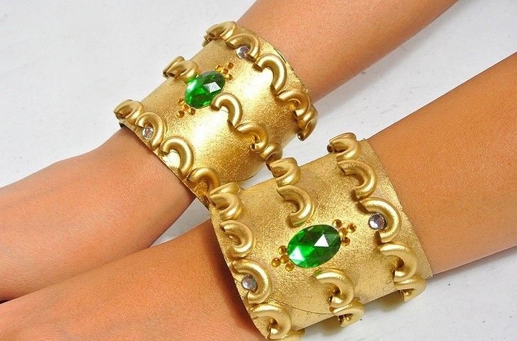 Acessórios de fantasia egípcia fazem pulseiras você mesmo