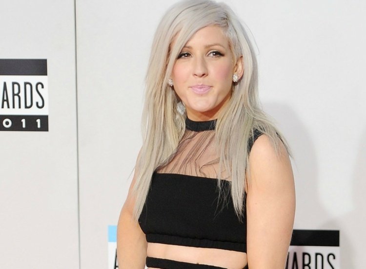 cabelo-cor-prata-loiro-grisalho-cabelo-cabelo-liso-longo-lado separando-ellie-goulding