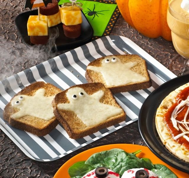 idéias de comida de halloween crianças-sanduíche-queijo derretido